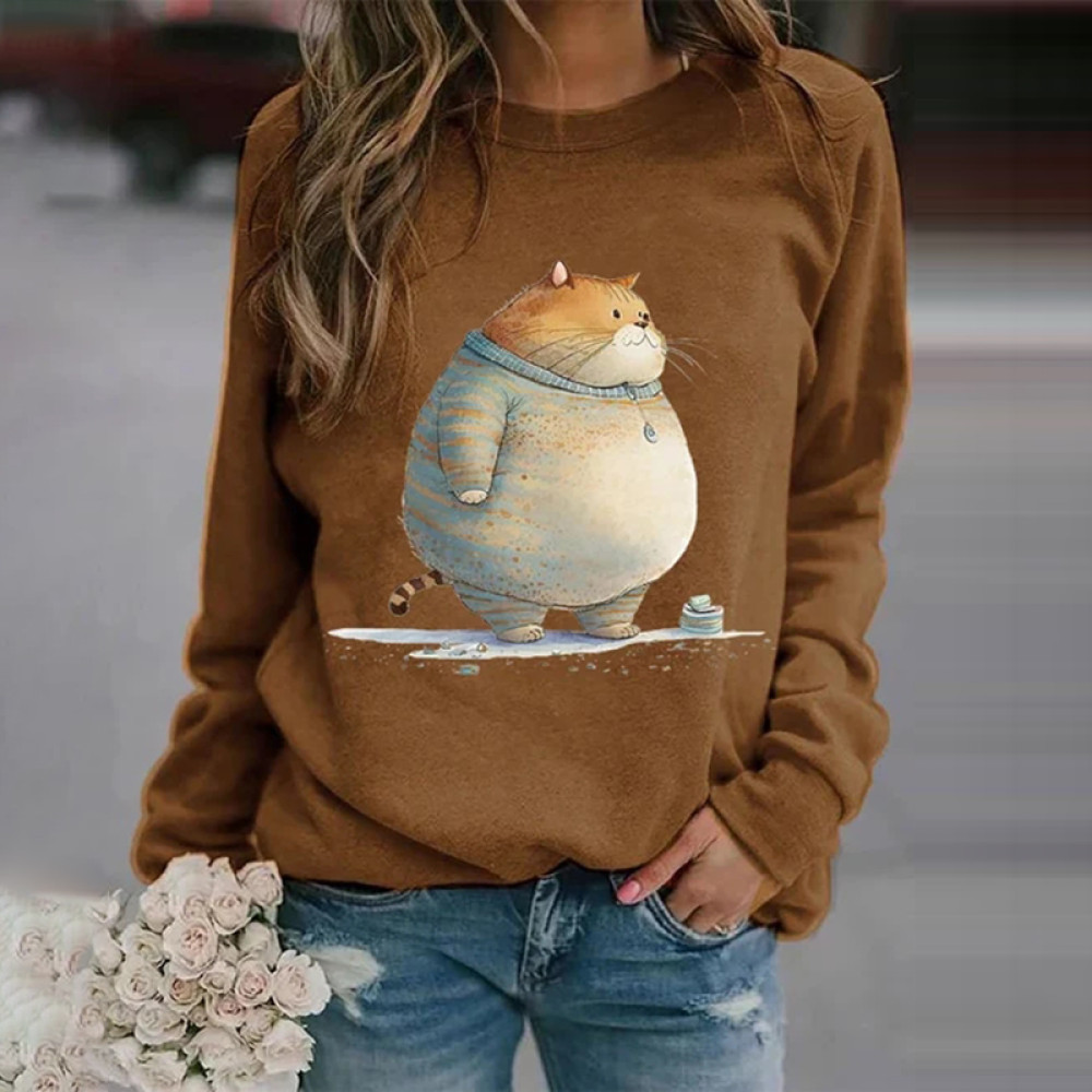 Women's Winter Cat Casual Sweatshirt