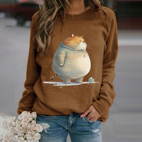 Women's Winter Cat Casual Sweatshirt