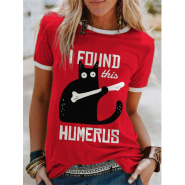 Black Cat I Found This Humerus T Shirt