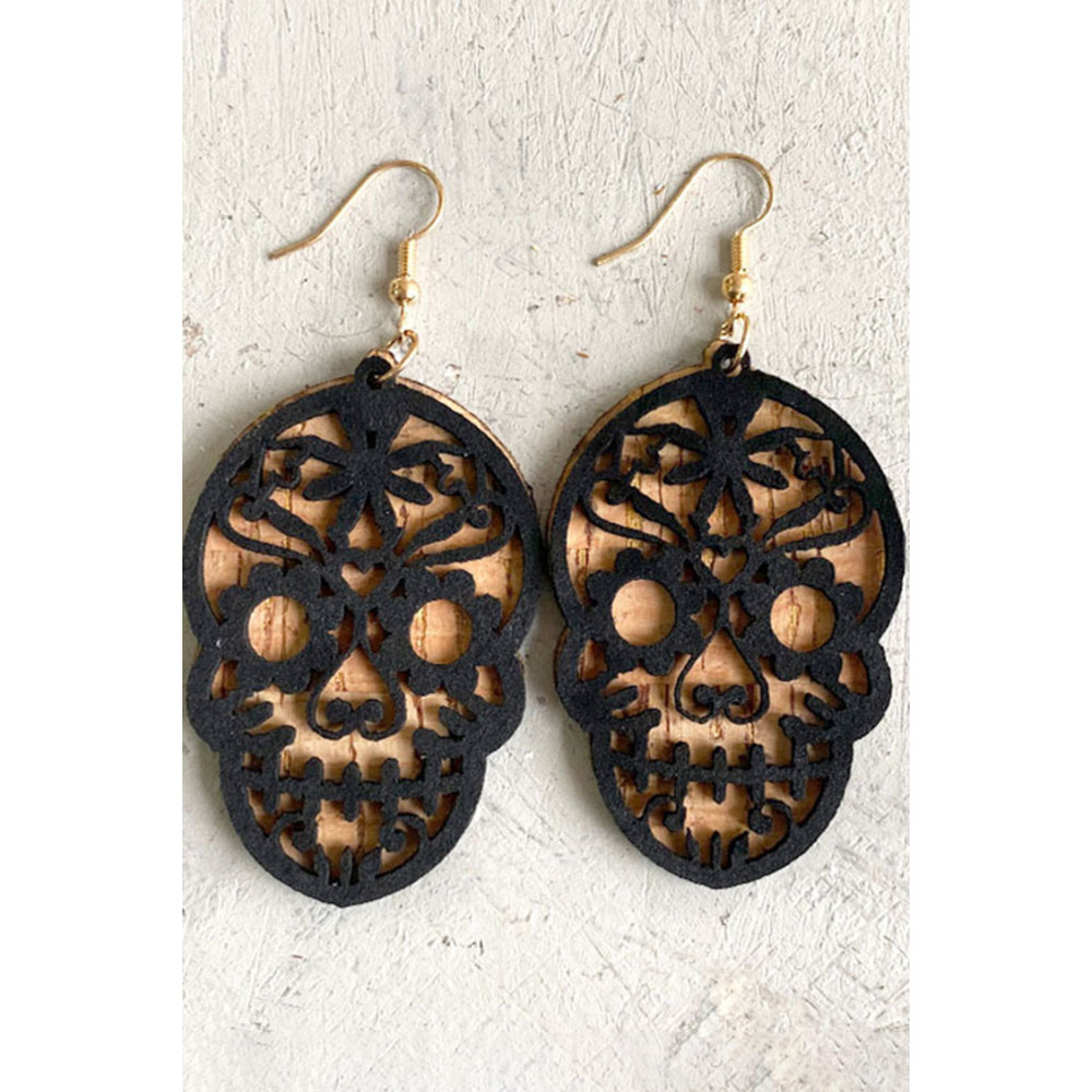 Casual Three-Dimensional Stitching Skull Earrings