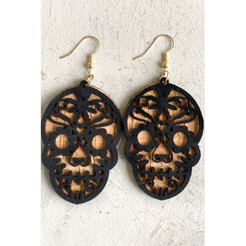 Casual Three-Dimensional Stitching Skull Earrings