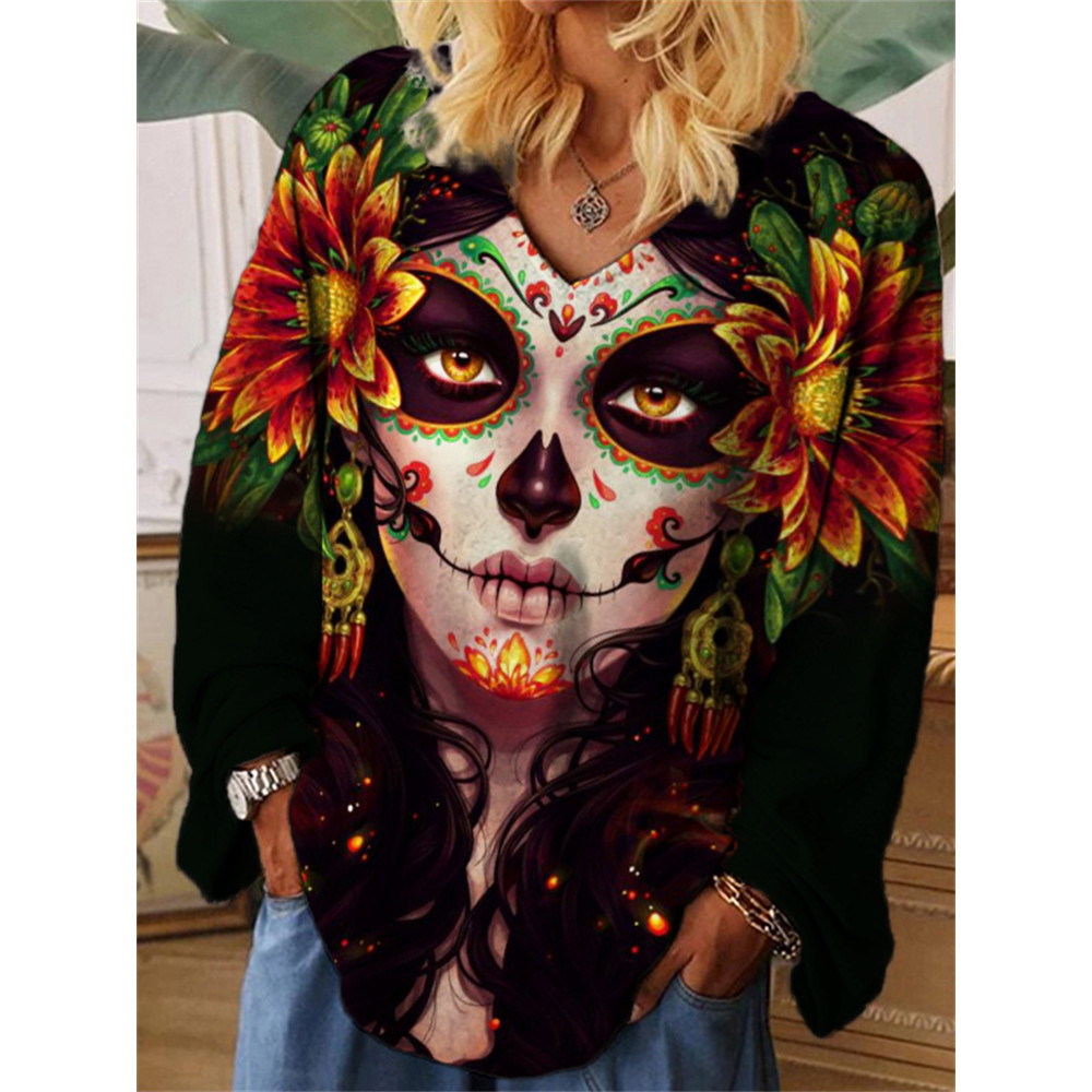 Day Of The Dead Art Oversize T Shirt