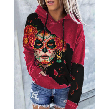 Day Of The Dead Lady Tie Dye Hoodie