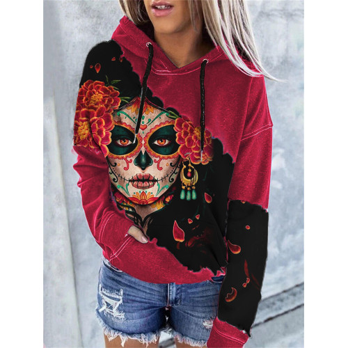 Day Of The Dead Lady Tie Dye Hoodie