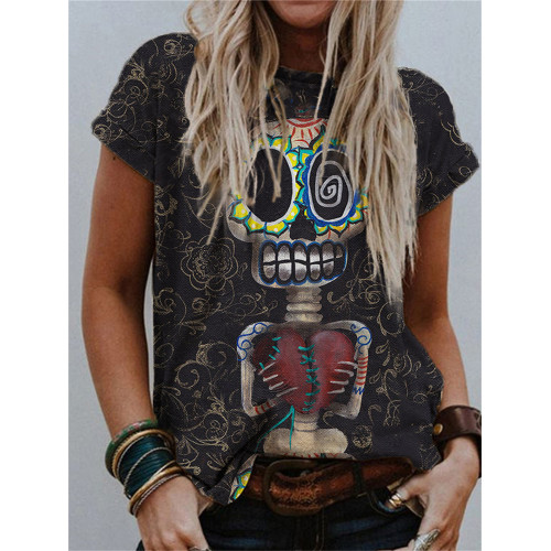 Day Of The Dead Skull Inspired T Shirt