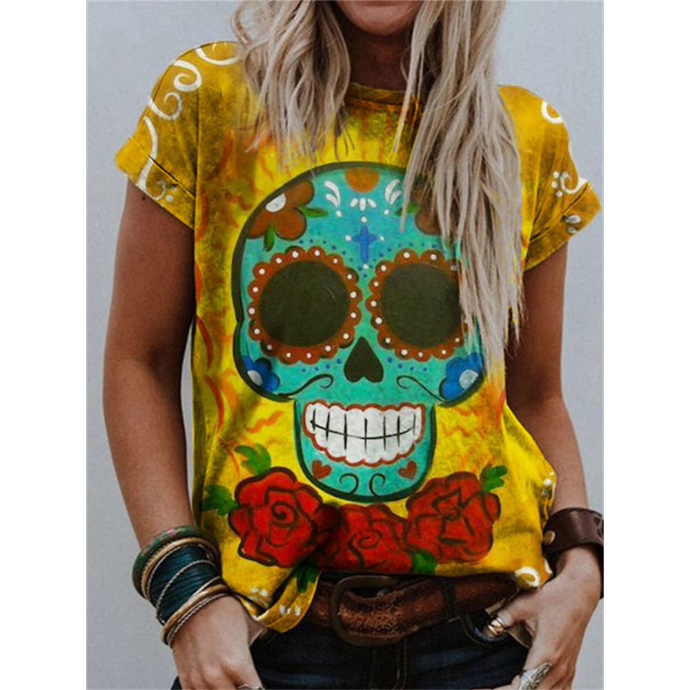 Day Of The Dead Sugar Skull Art T Shirt