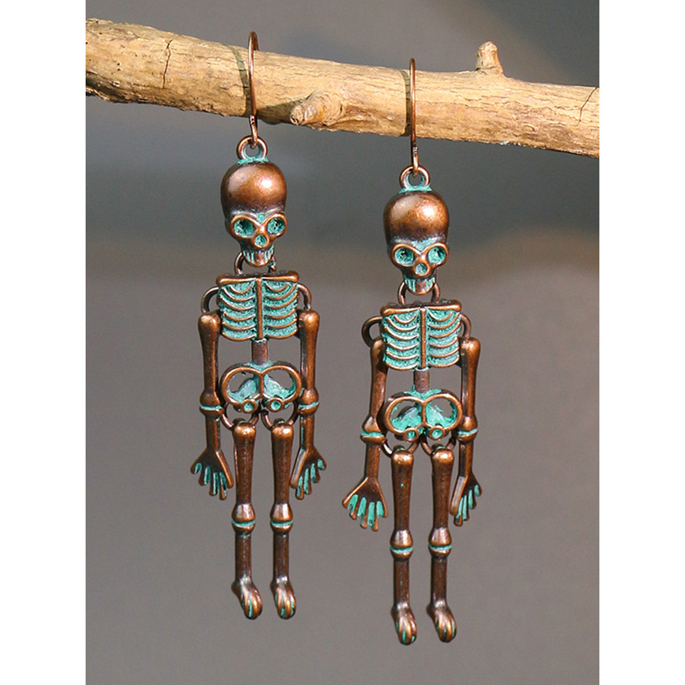 Halloween Dark Skull Earrings