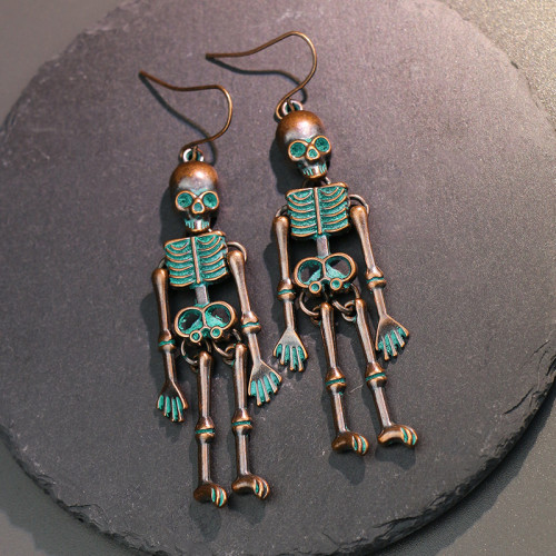 Halloween Dark Skull Earrings