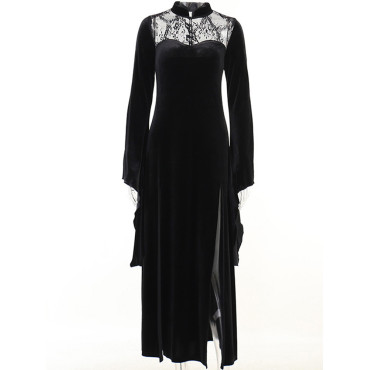 Halloween Gothic Lace Stitching Sexy Dress