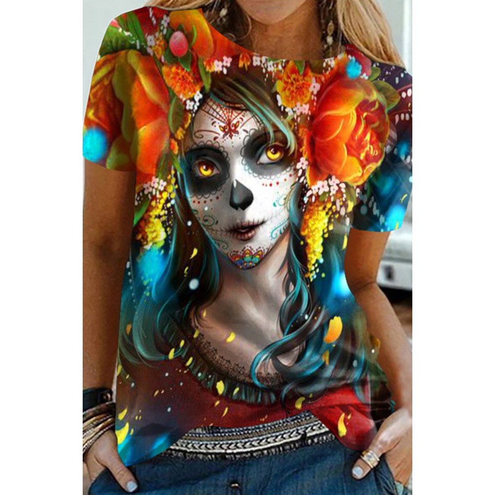 Marigold Queen Of Death Print T-Shirt