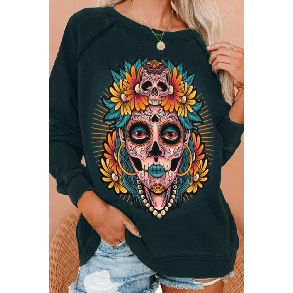 Marigold Undead Queen Print Sweatshirt