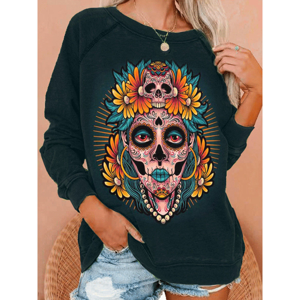 Marigold Undead Queen Print Sweatshirt