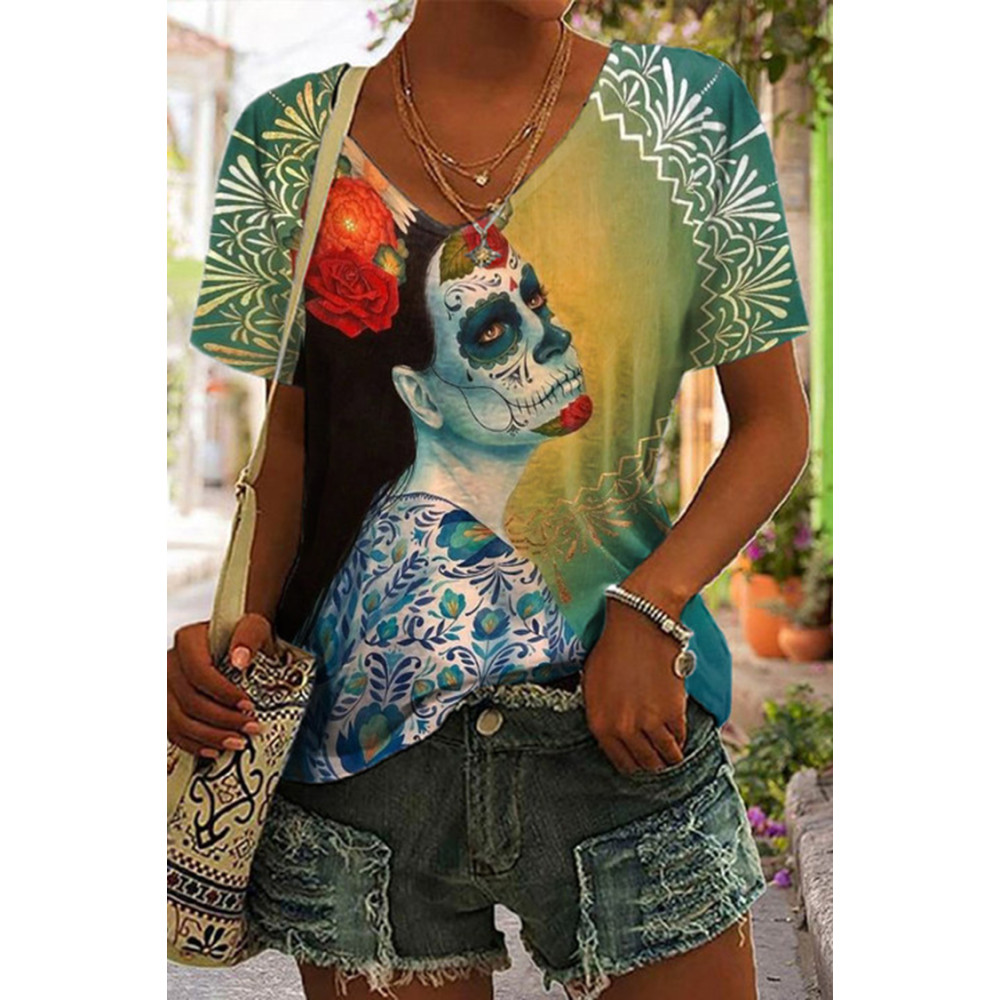 Queen of the Dead Print Short Sleeve T-Shirt