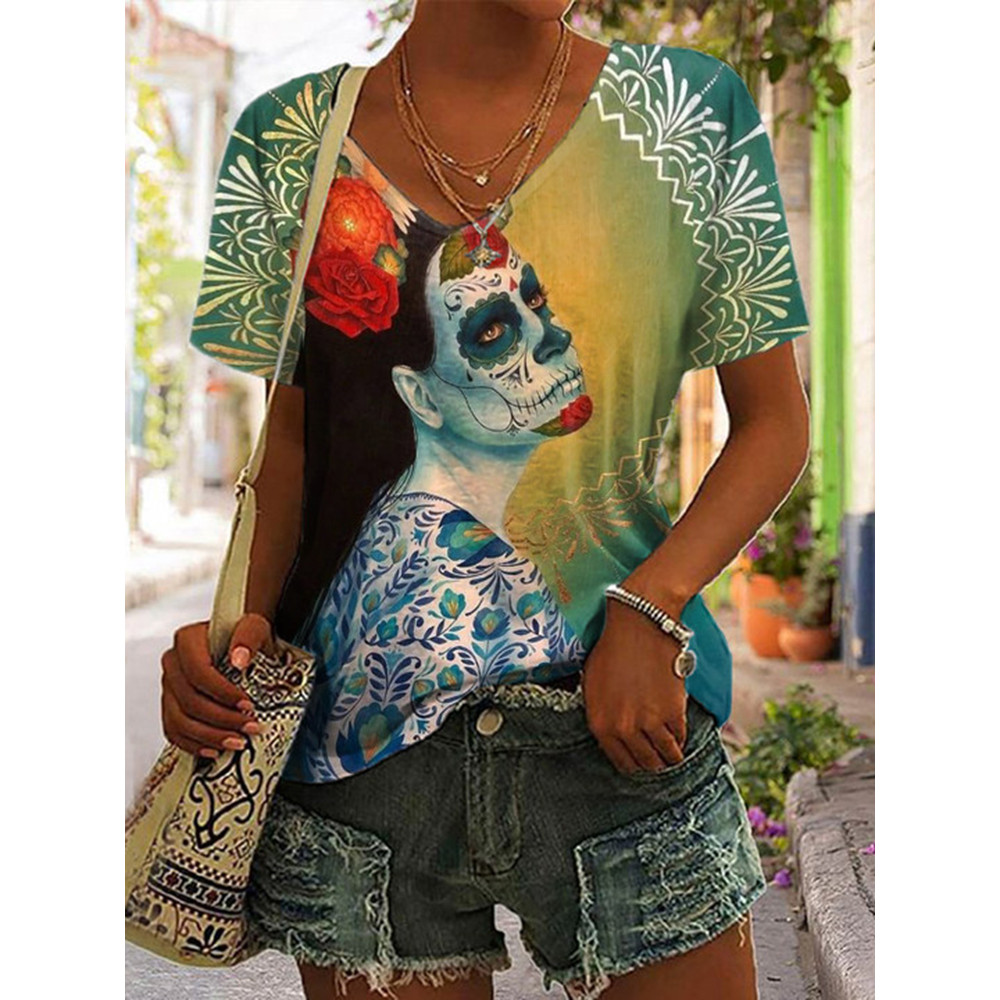 Queen of the Dead Print Short Sleeve T-Shirt