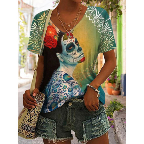 Queen of the Dead Print Short Sleeve T-Shirt
