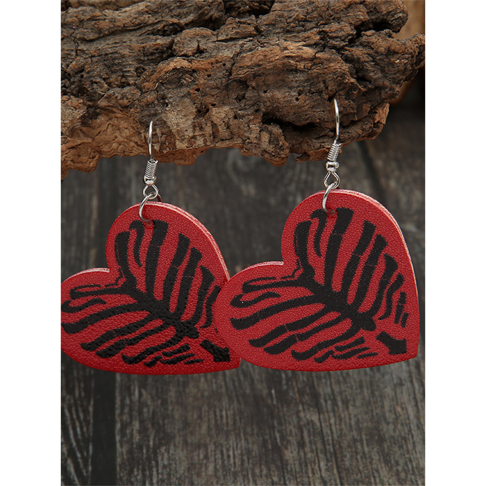 Skeleton Inspired Heart Pendant Earrings