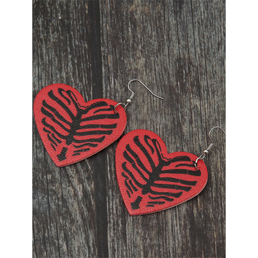 Skeleton Inspired Heart Pendant Earrings