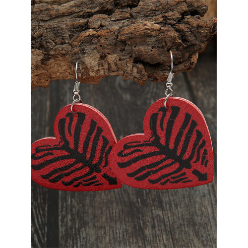 Skeleton Inspired Heart Pendant Earrings