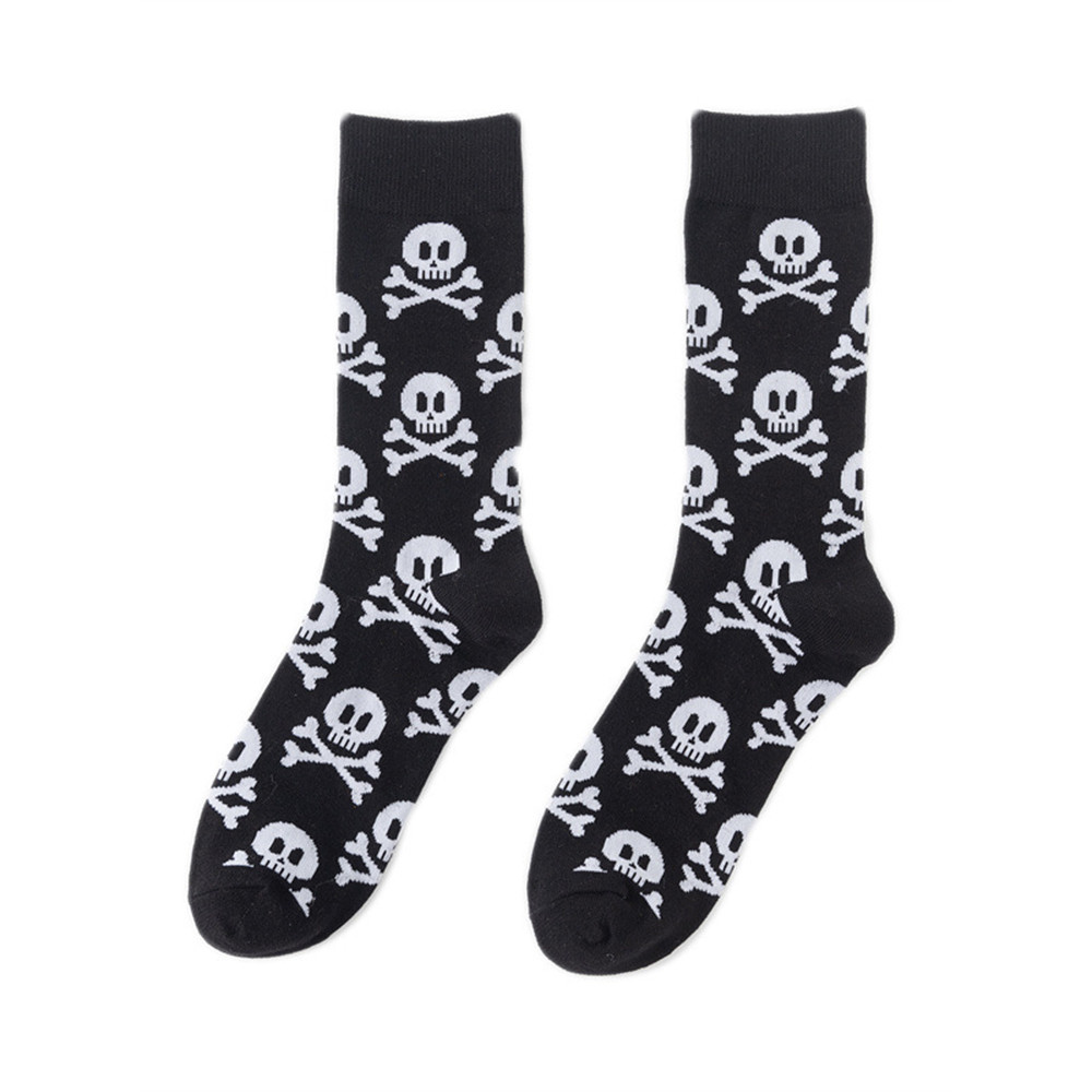 Skull Print Casual Socks