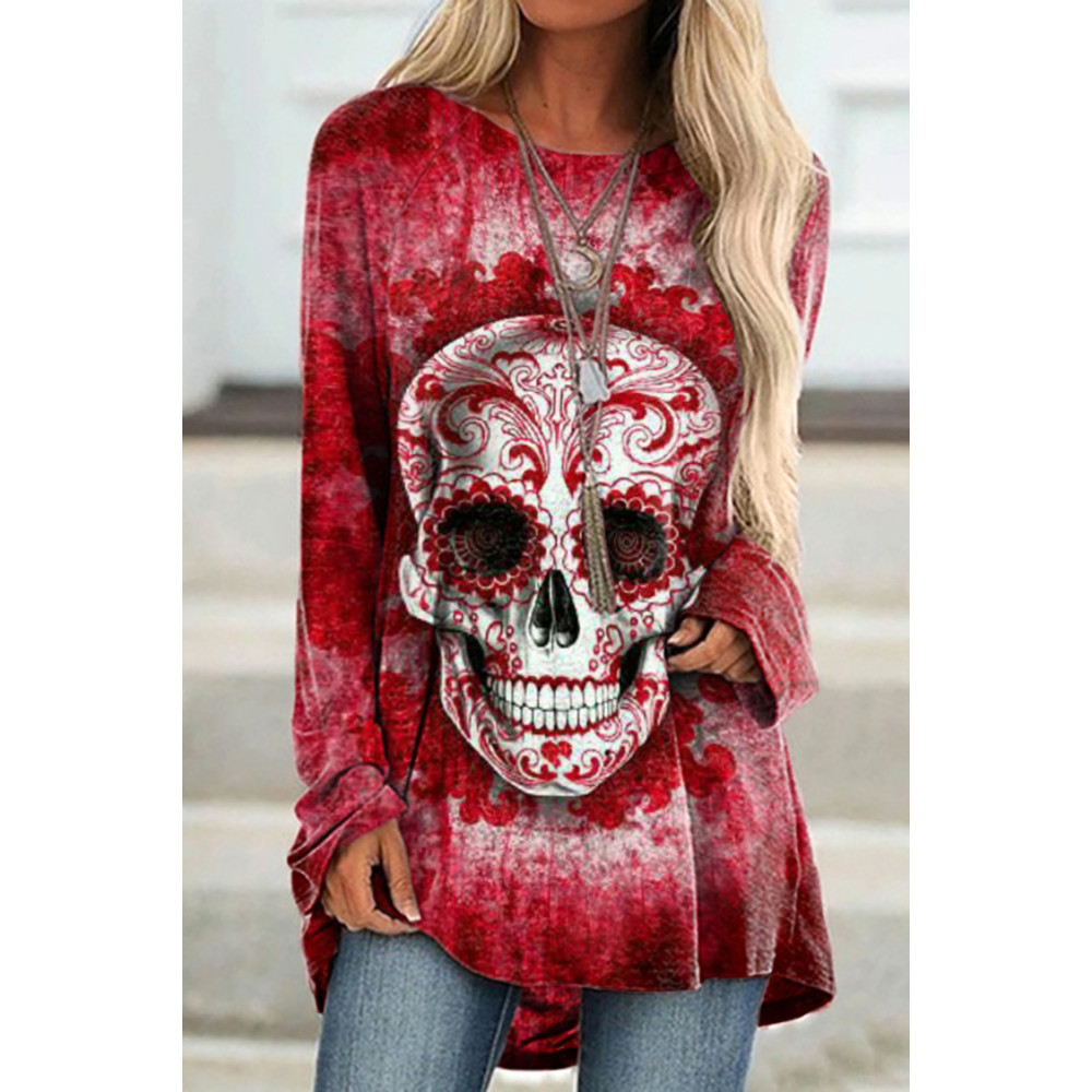 Splattered Skull Crew Neck Tunic
