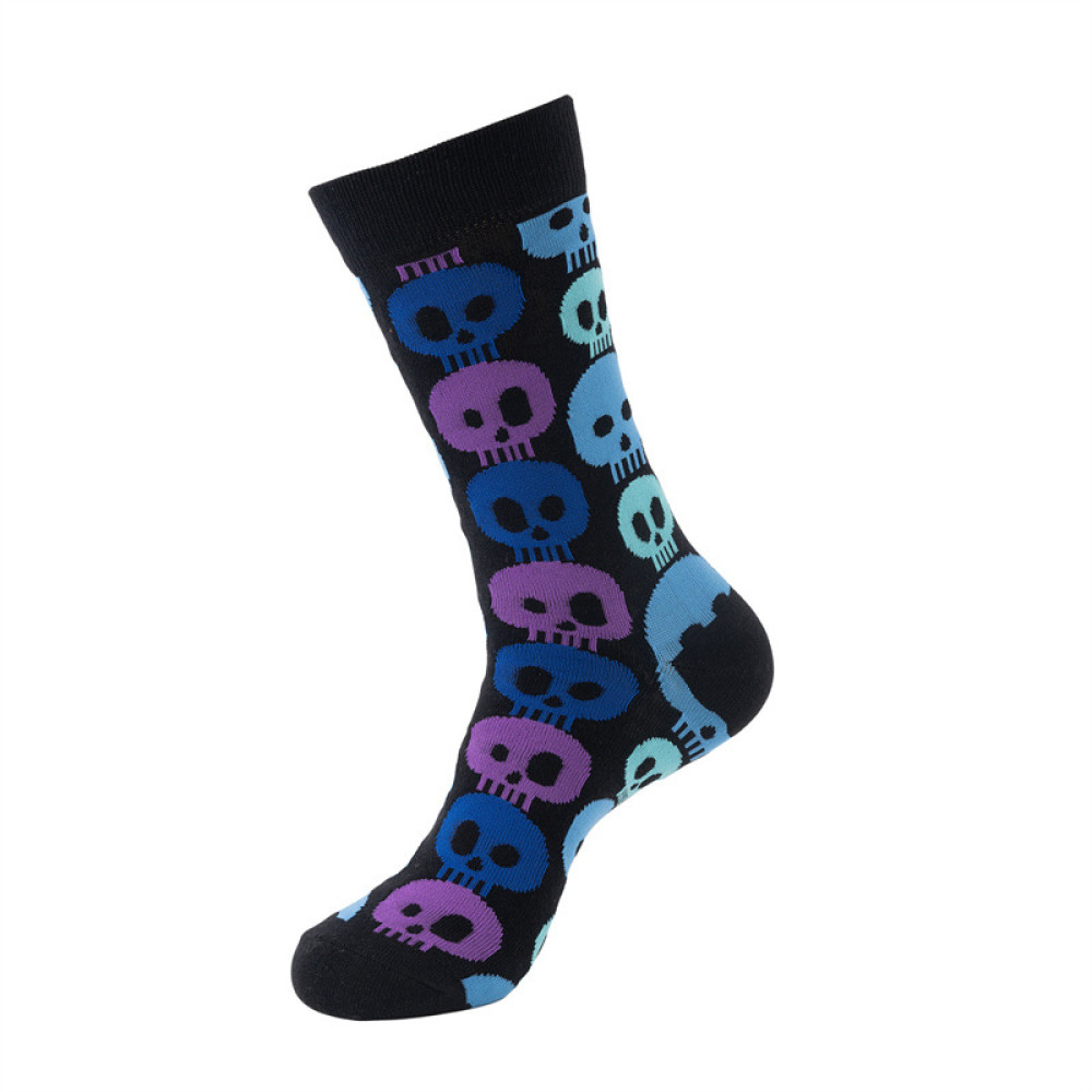 Statement Skull Print Casual Socks