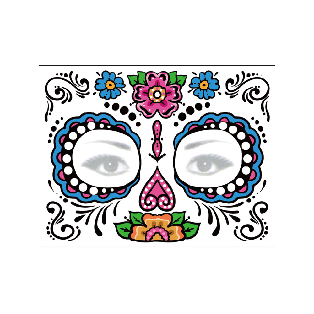 Sugar Skull Inspired Face Temporary Tattoo