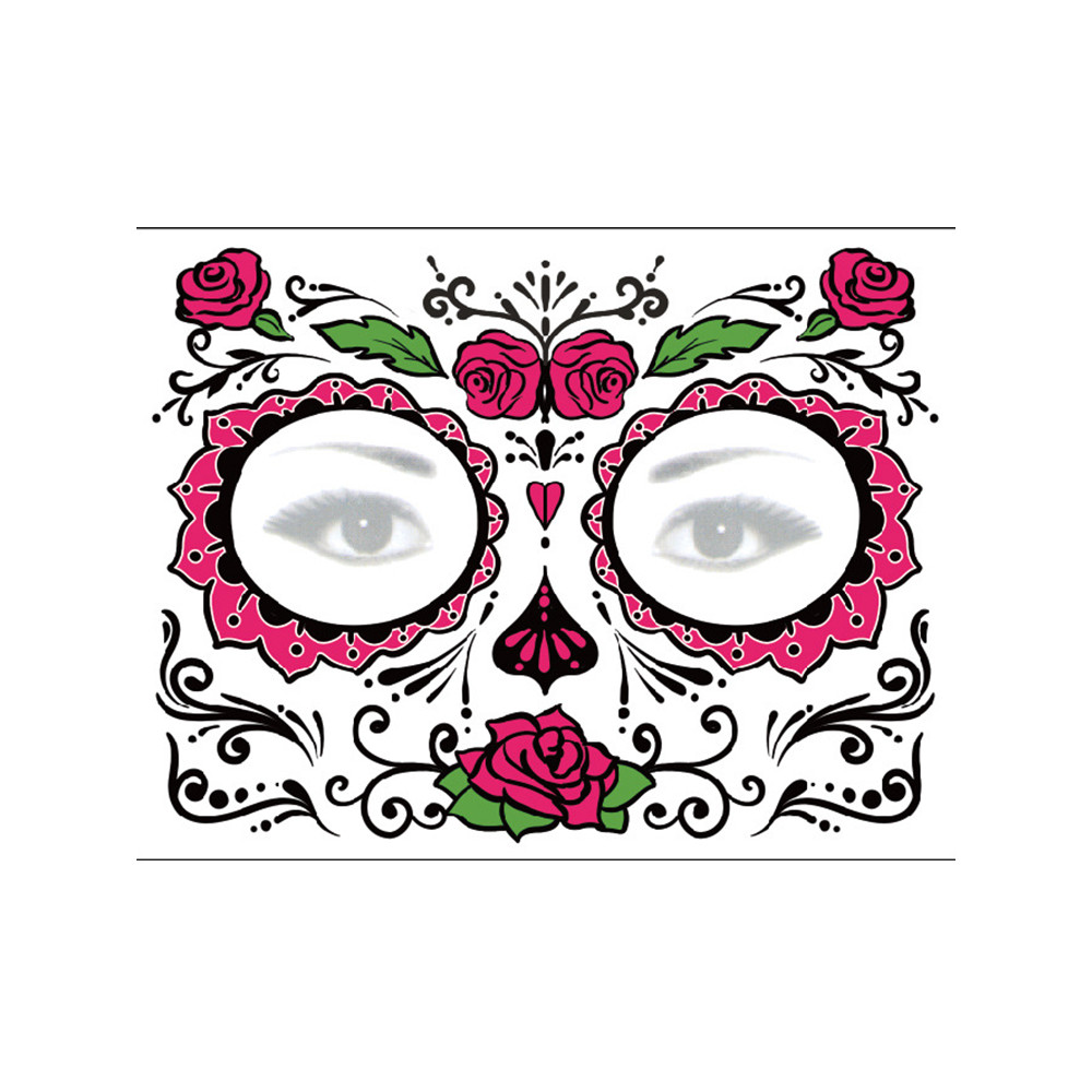Sugar Skull Inspired Face Temporary Tattoo