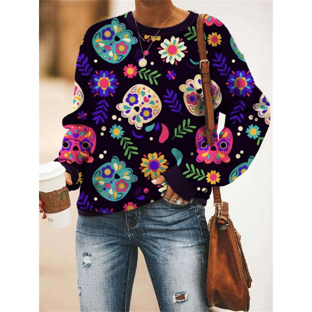 Sugar Skulls Day Of The Dead Sweatshirt