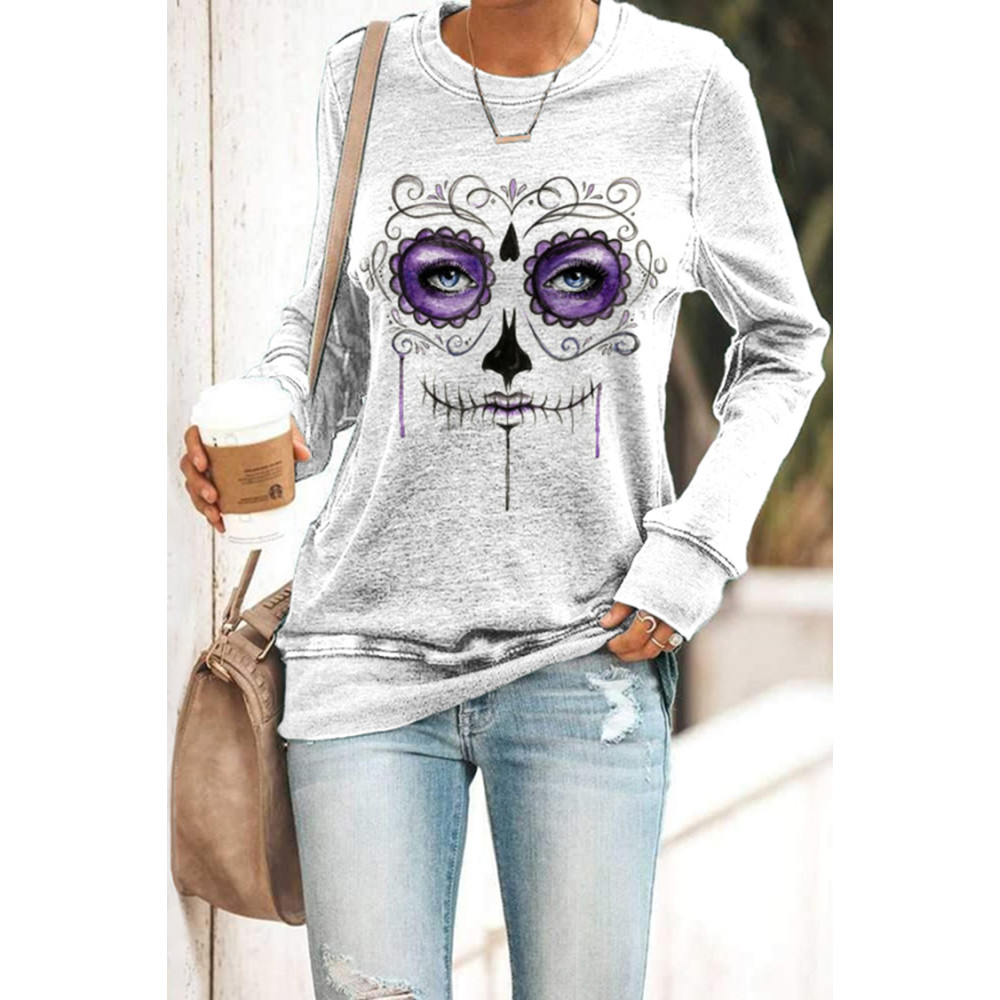 Undead Queen Print Long Sleeve T-Shirt