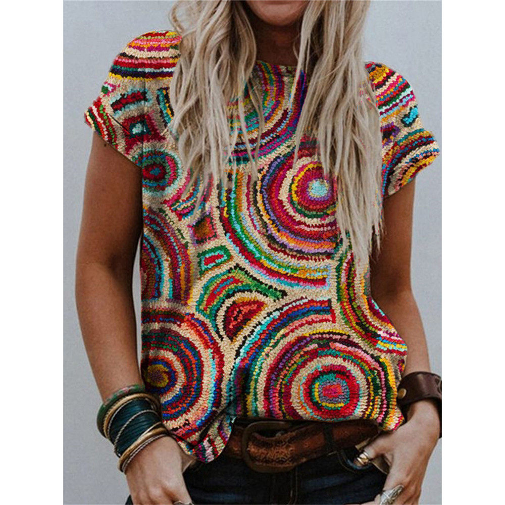 Colorful Concentric Circles Art T Shirt