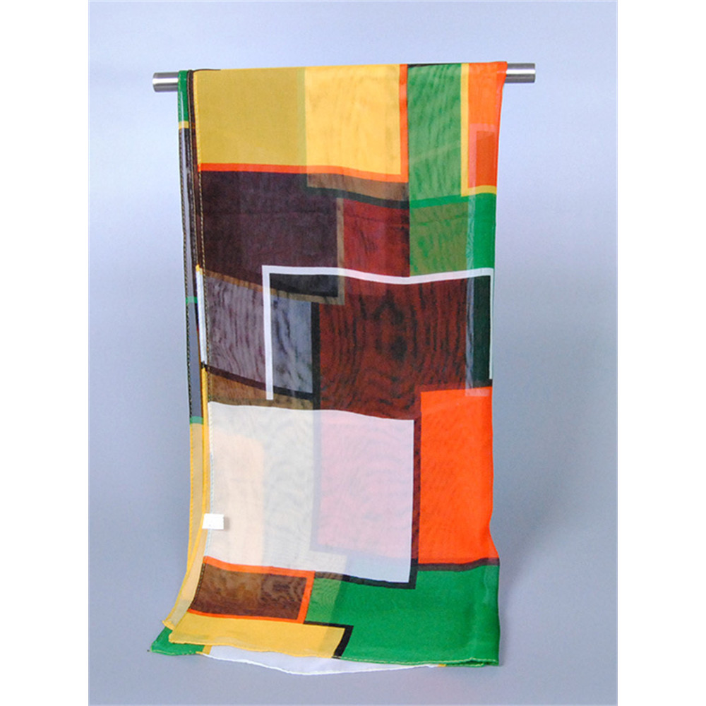 Contrast Colorblock Translucent Breathable Flowy Shawl