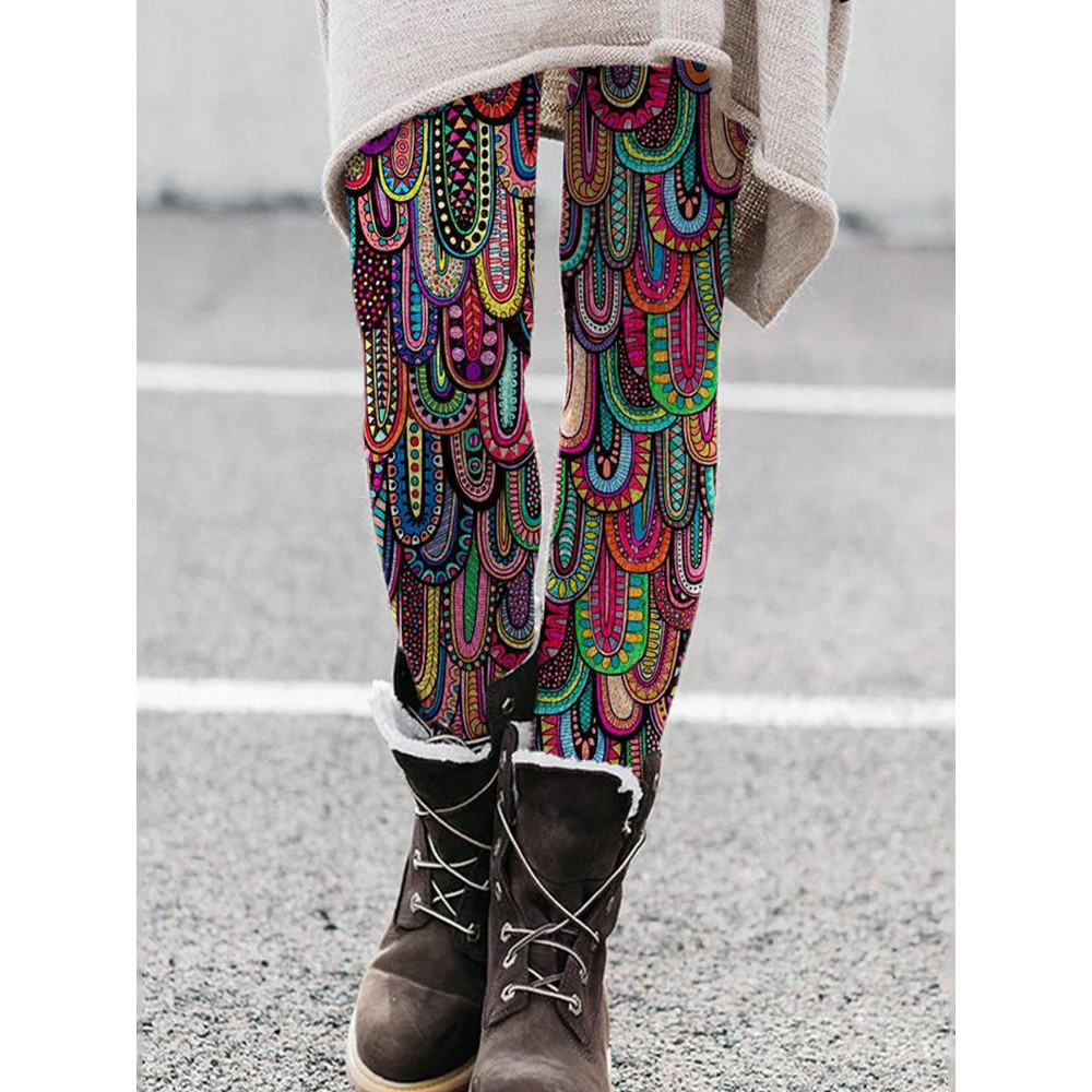 Ethnic Geometric Art Comfy Leggings
