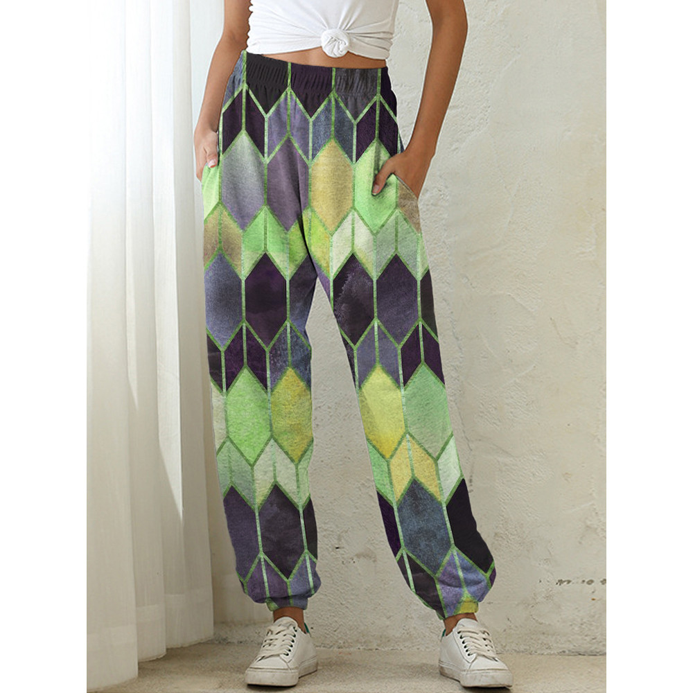 Geometric Glitter Art Comfy Sweatpants