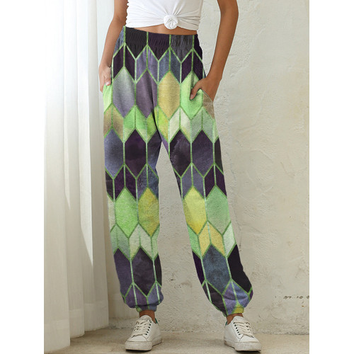 Geometric Glitter Art Comfy Sweatpants