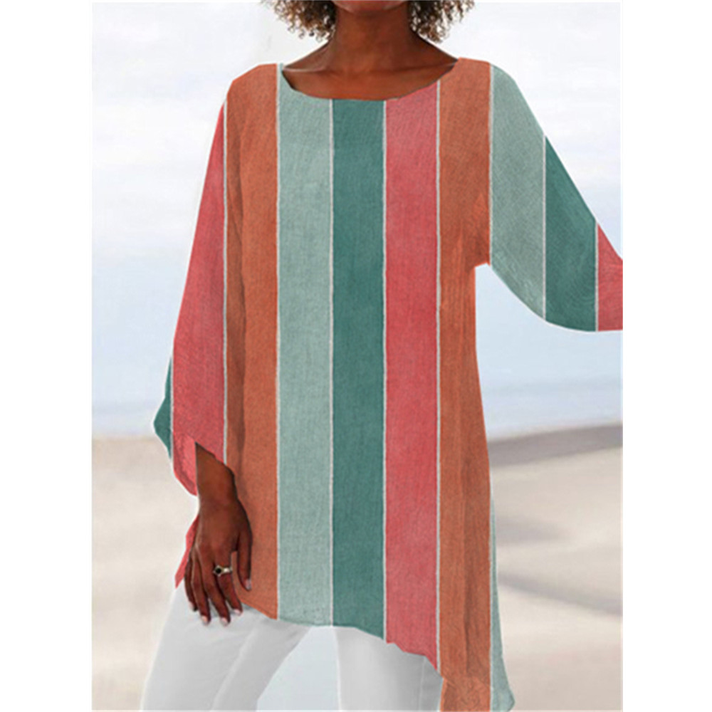 Geometric Stripes Daybreak Flowy Tunic shirt