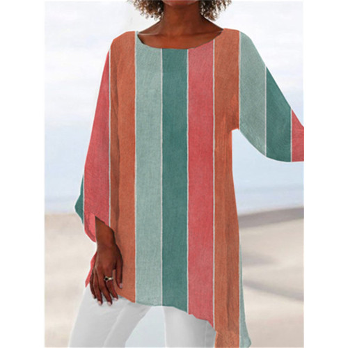 Geometric Stripes Daybreak Flowy Tunic shirt