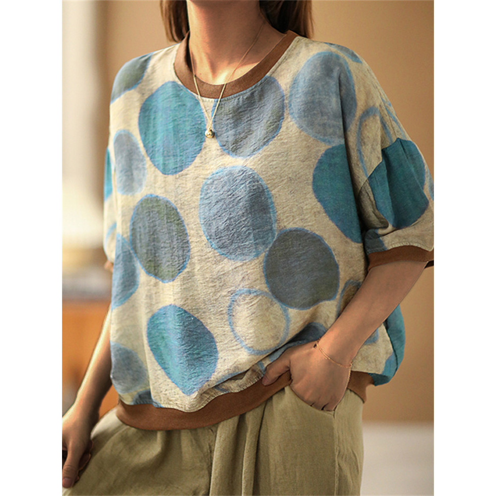 Geometric Watercolor Art Oversize Tunic
