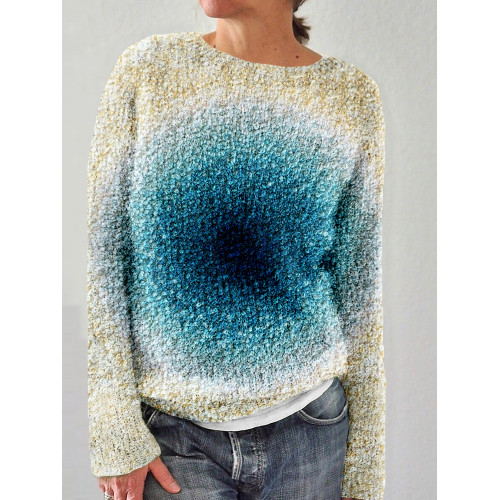 Ocean Inspired Embroidery Pattern Cozy Sweater