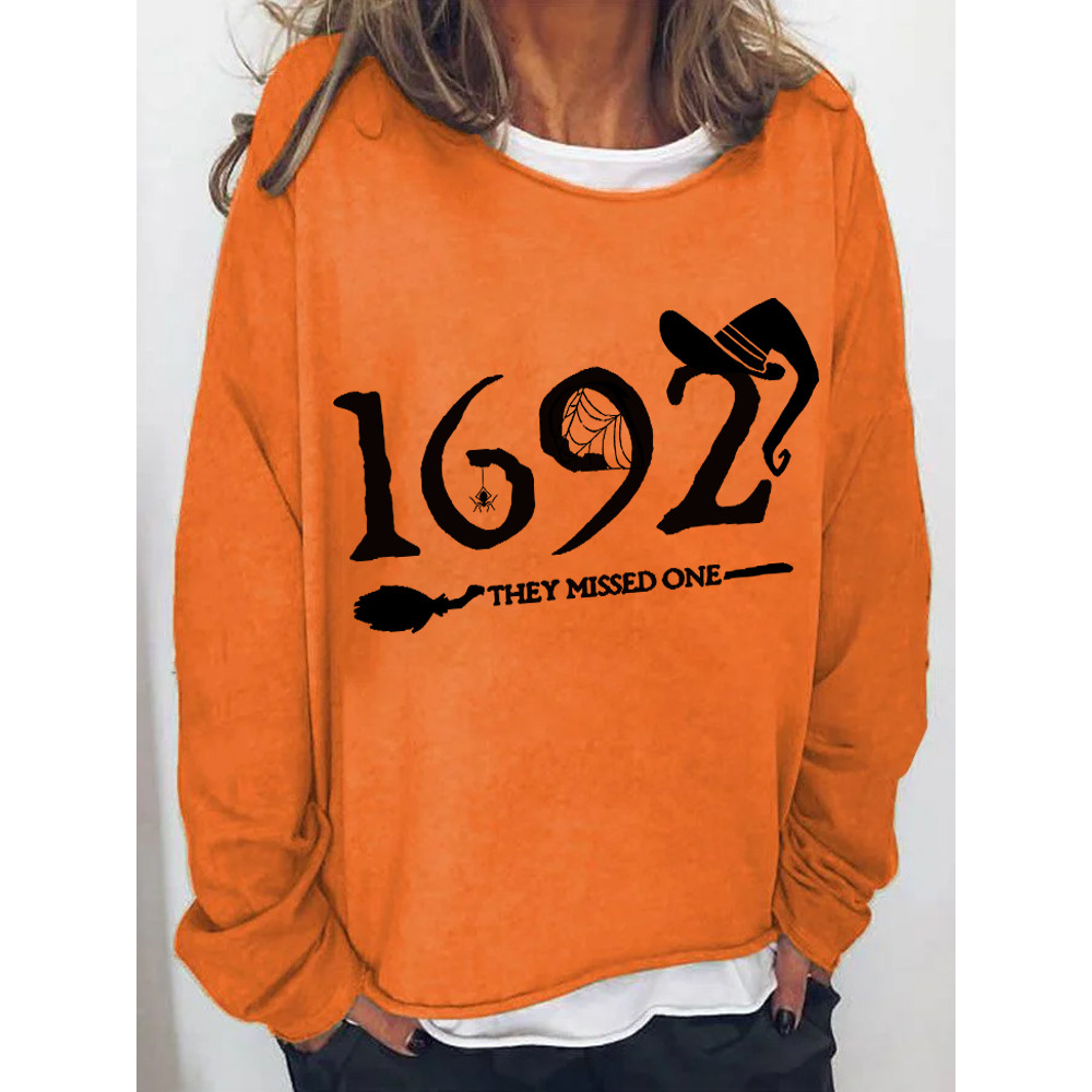 1692 They Missed One Salem Witch Print Sweatshirt
