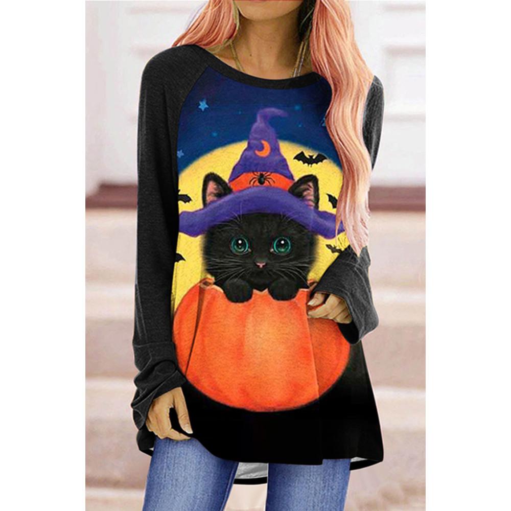 Big Eyes Cat Halloween Tunic