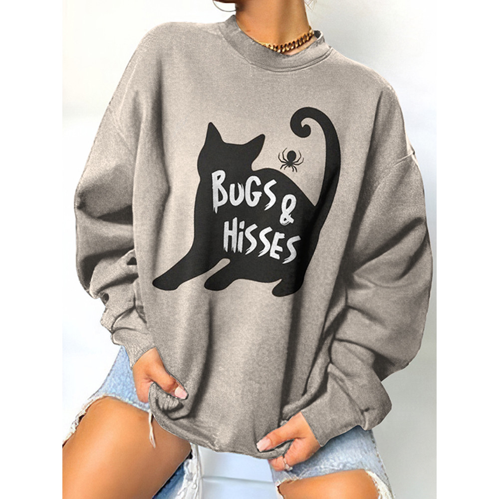 Bugs & Hisses Cat Print Sweatshirt