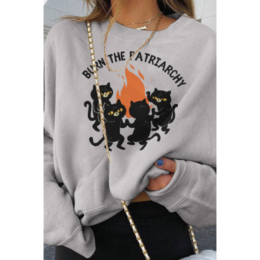 Burn The Patriarchy Print Sweatshirt