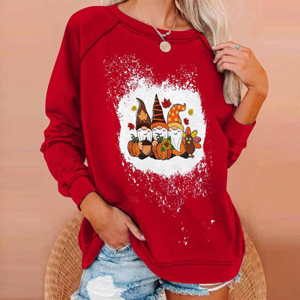 Casual Halloween Print Long Sleeve Sweatshirt