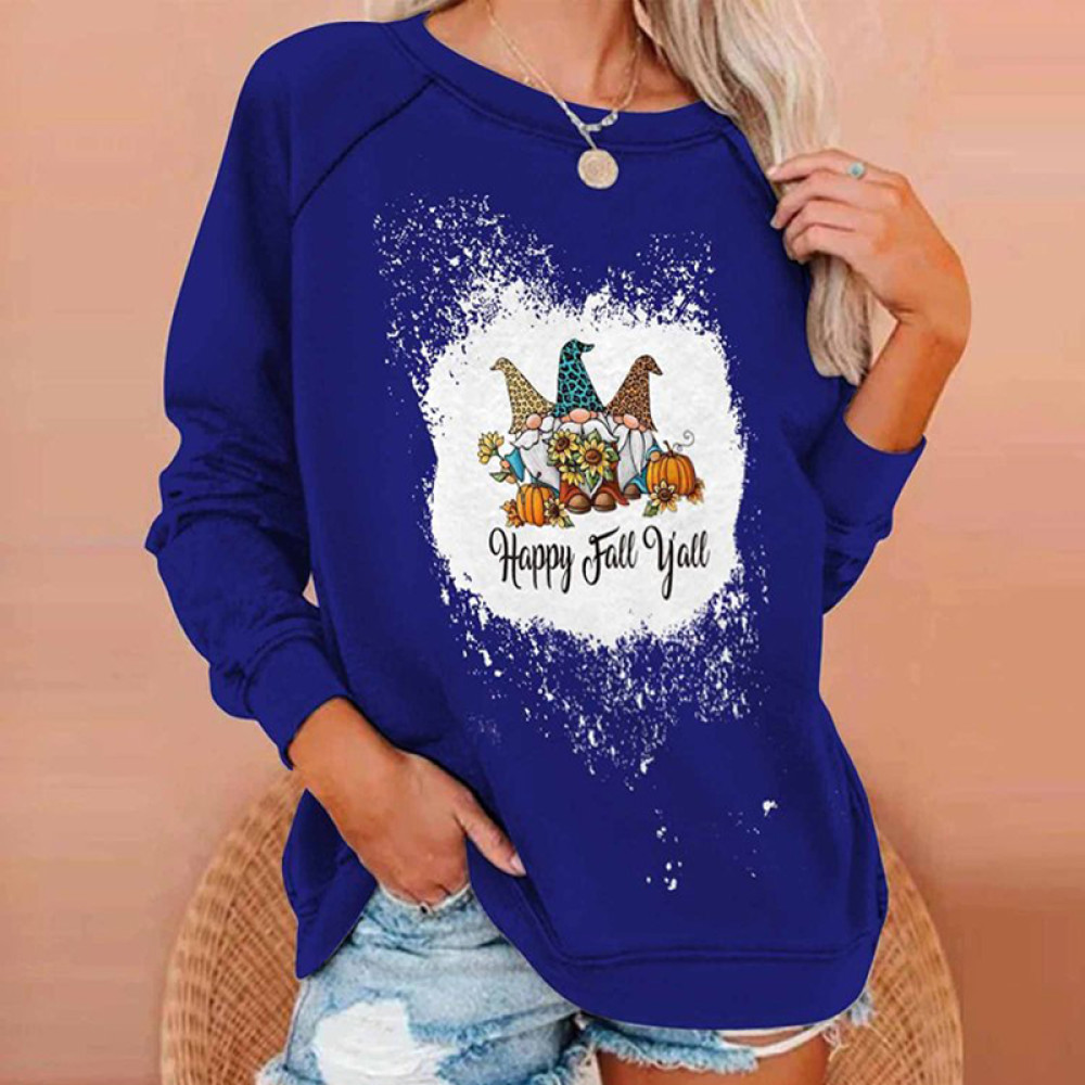 Casual Printed Long Sleeve Sweatshirt