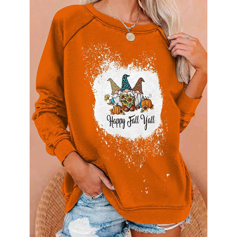 Casual Printed Long Sleeve Sweatshirt