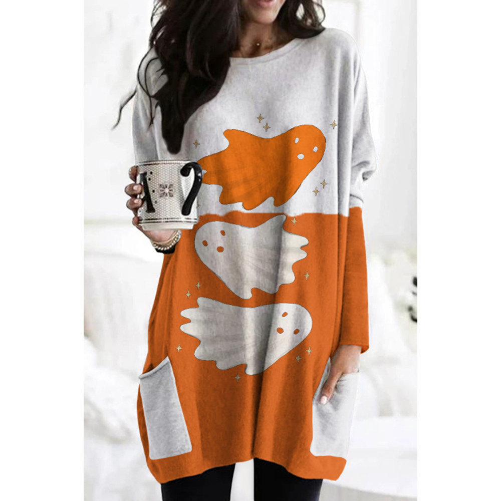 Crew Neck Slip Pocket Soul Contrast Tunic