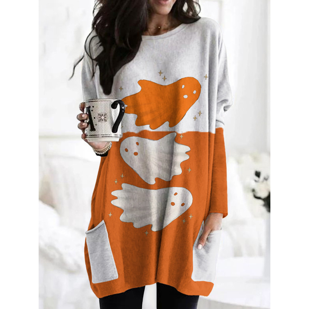 Crew Neck Slip Pocket Soul Contrast Tunic