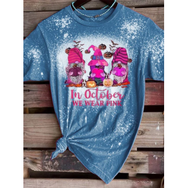Fashion Tie Dye Print Short Sleeve T-Shirt