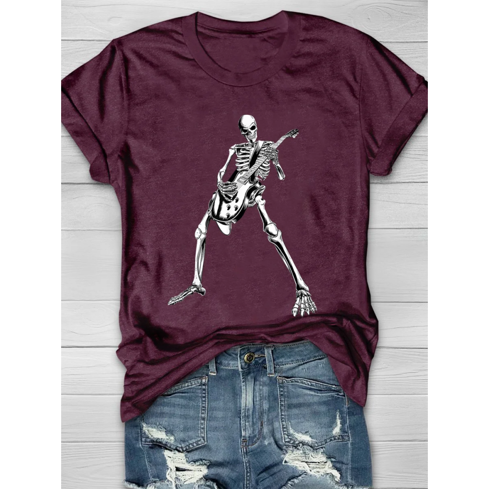 Guitar Skull Short Sleeve T-shirt