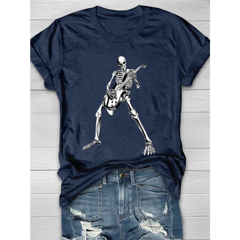 Guitar Skull Short Sleeve T-shirt